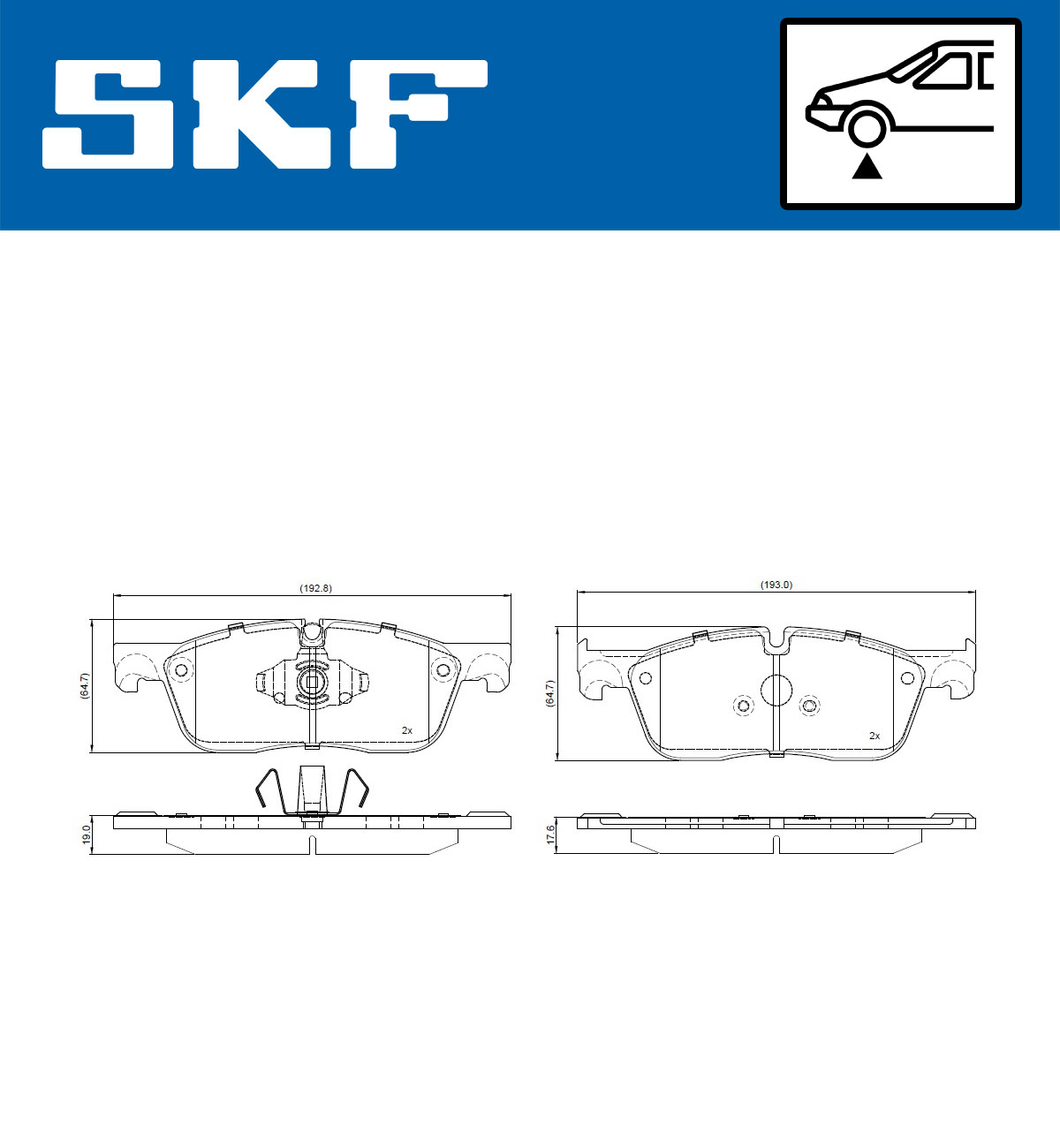 SKF VKBP 80979 Bremsbelagsatz, Scheibenbremse